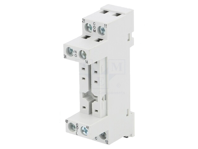 Socket; PIN: 8; 10A; 250VAC; op paneel,op DIN-rail; schroefklemmen Socket; PIN: 8; 10A; 250VAC; op paneel,op DIN-rail; schroefklemmen